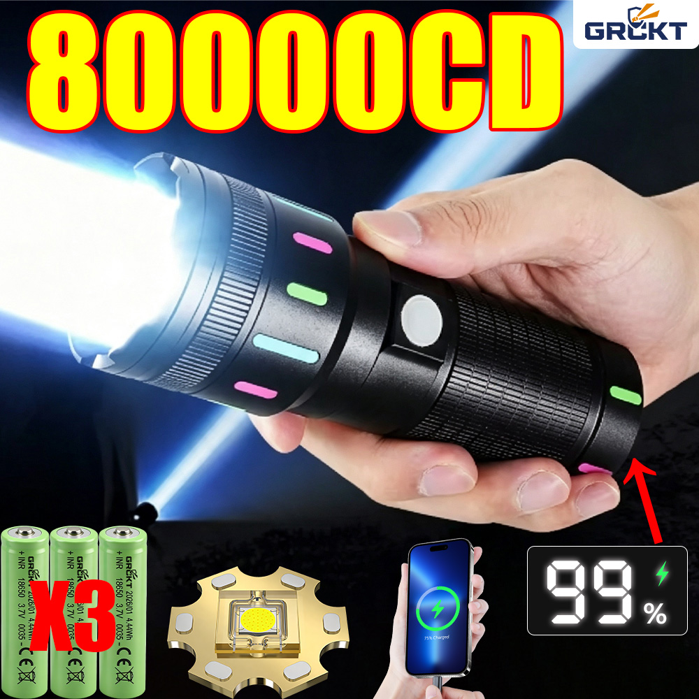 Hunting Fishing Outdoor - 80000CD Самый мощный светодиодный фонарь, тактический